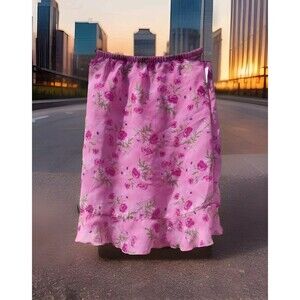 Vintage Mary Kate And Ashley Olsen Girls XS 4-6 Skirt Pink Floral Y2K 2000s 90s